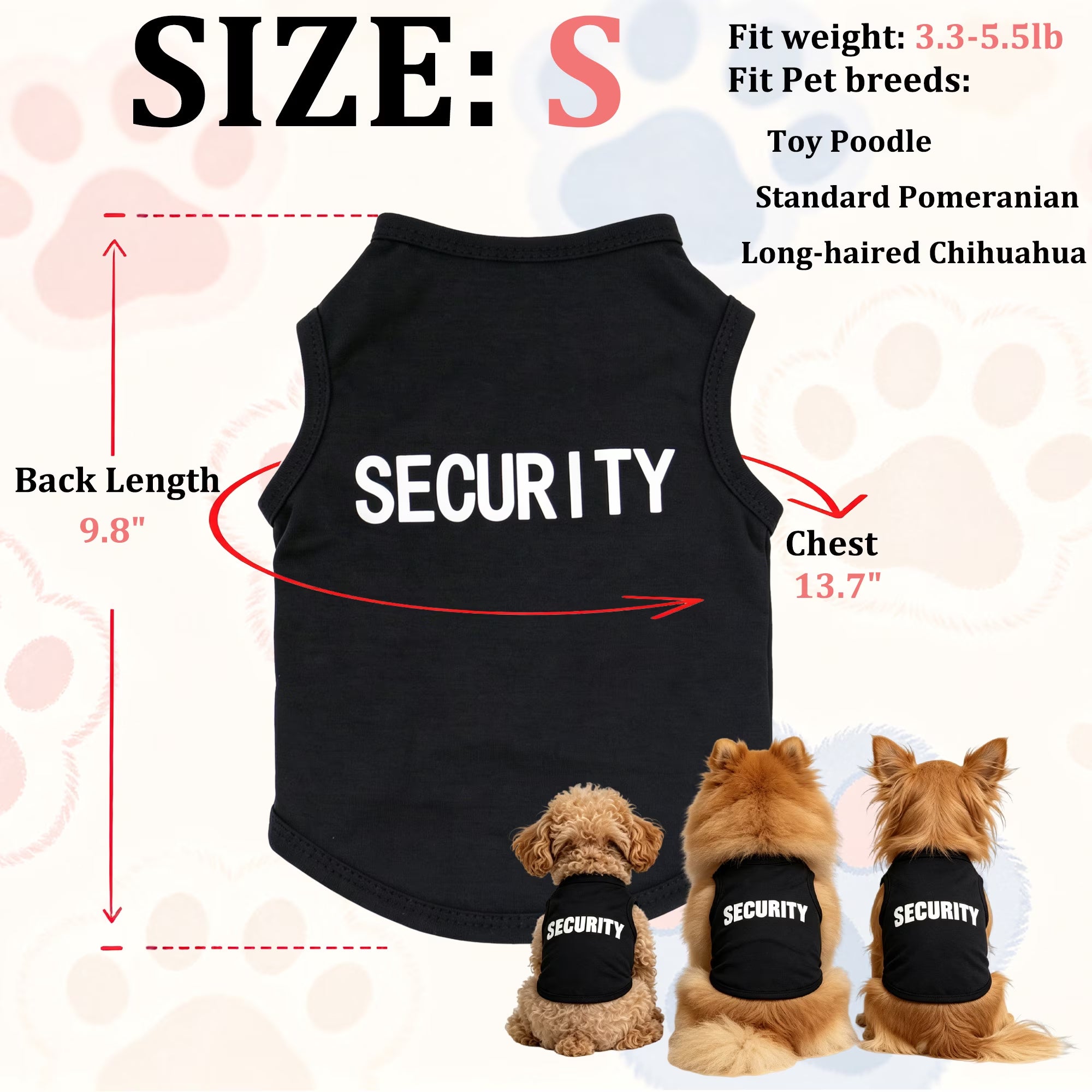 4 Packs Dog Shirts for Small Dog,  Pet T-Shirts Clothes Vest for Puppy Boy Girl S