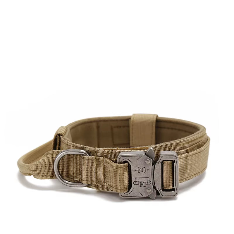 Customize Logo&Color Pet Products Metal Buckle Training Collar for Medium Large Dogs Tactical Dog Collar and Leash Set