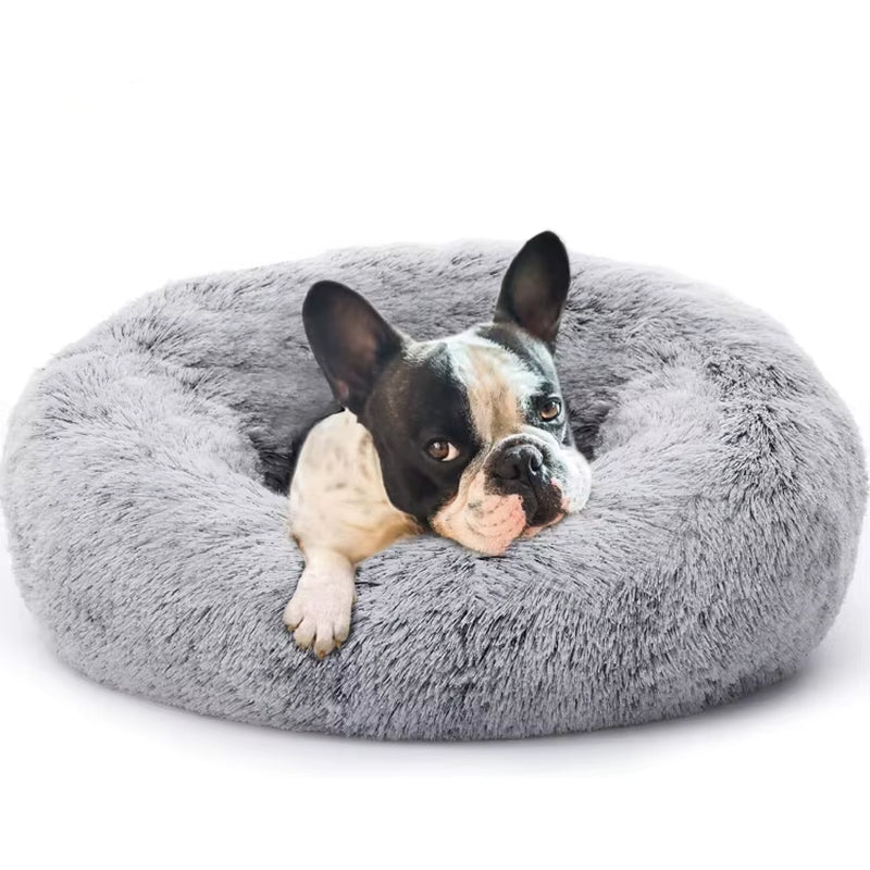 Small Medium Large Warm Faux Fur Donut Couch Accessory Pet Dog Bed Sofa Manufacturer'S Product with Carton Packing