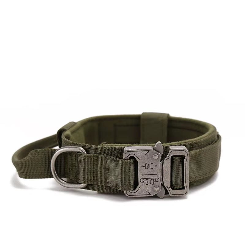 Customize Logo&Color Pet Products Metal Buckle Training Collar for Medium Large Dogs Tactical Dog Collar and Leash Set