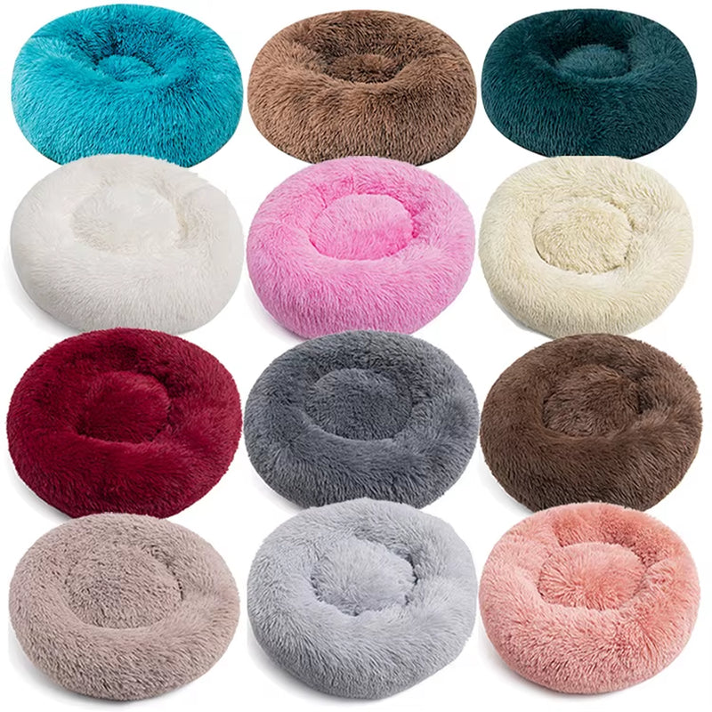Small Medium Large Warm Faux Fur Donut Couch Accessory Pet Dog Bed Sofa Manufacturer'S Product with Carton Packing