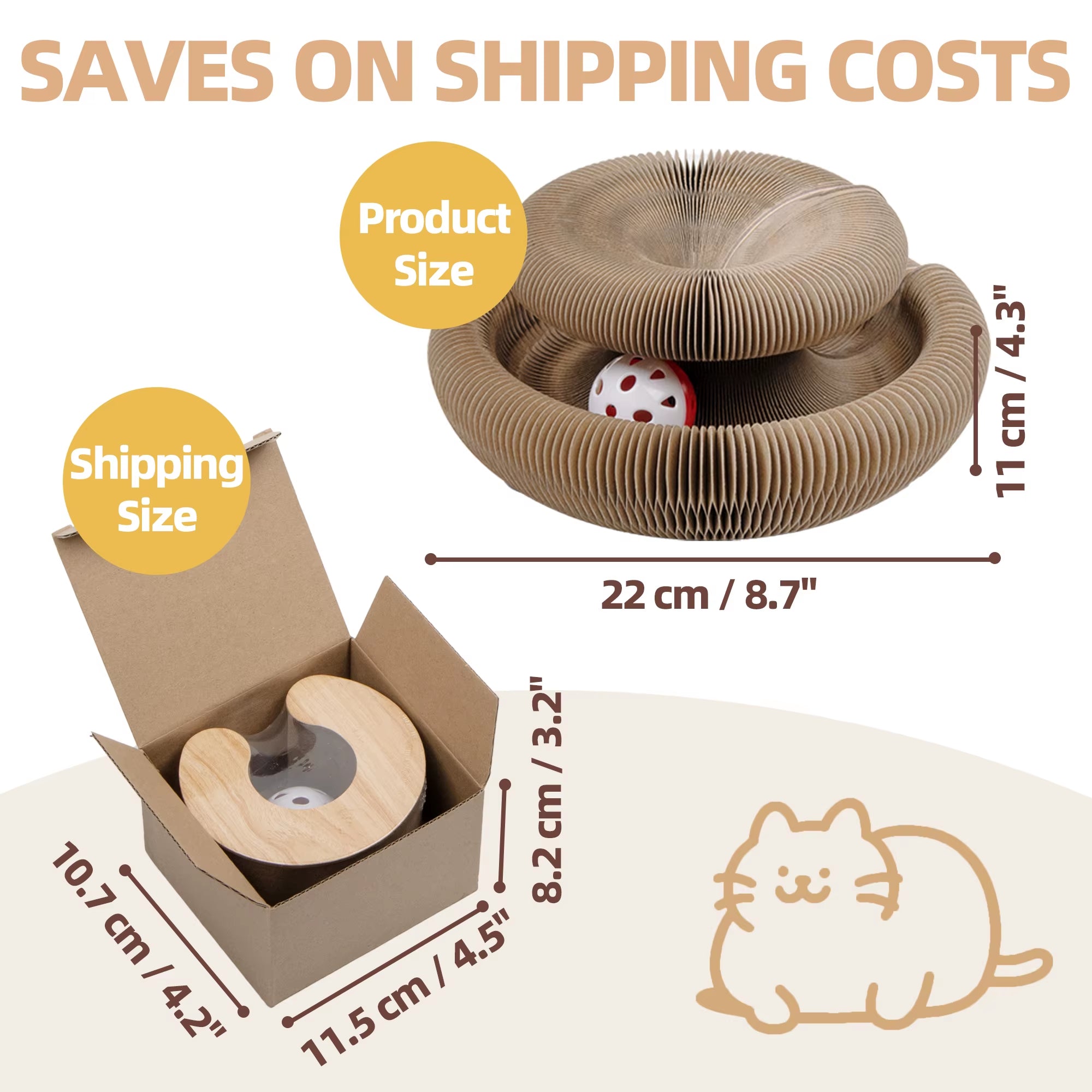 Magic Organ Cat Scratcher Board Cat Ball Adventure the Ultimate Interactive Mental Physical Exercise for Indoor Cats Toy