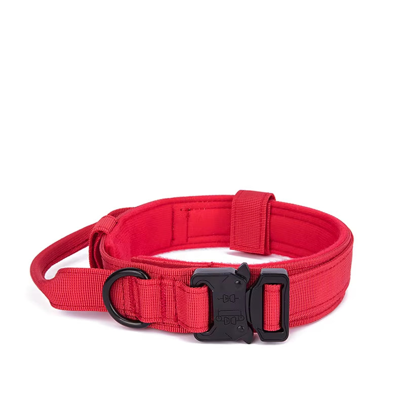 Customize Logo&Color Pet Products Metal Buckle Training Collar for Medium Large Dogs Tactical Dog Collar and Leash Set