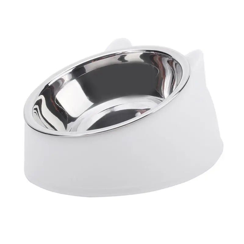 1/2/5Pcs Cat Bowl Creative Inclined Kitten Puppy Food Feeding Bowls Stainless Steel Cats Drinking Feeder Pet Dogs Cats Feeders