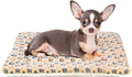 Dog Crate Pad - Ultra Soft Pet Bed with Cute Star Print, Washable Mat for Large Medium Small Dogs, Reversible Fleece Kennel Liner, Cat Bed 21 X 12 Inch Brown
